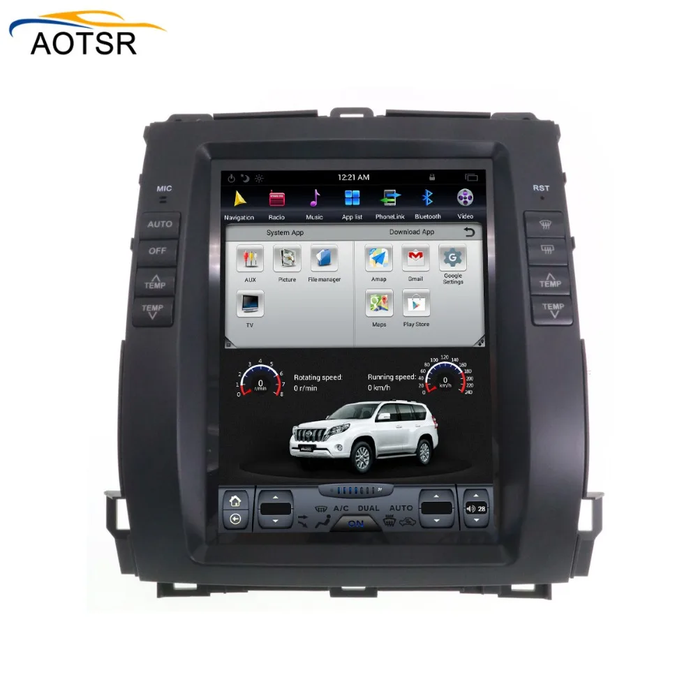 Tesla стиль Android 7,1 автомобильное радио gps стерео головное устройство для Toyota Land Cruiser Prado 120 2002-2009/Lexus GX470 BT без dvd плеера
