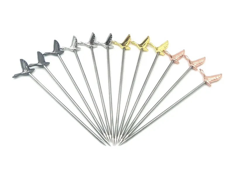 Игла для коктейлей из нержавеющей стали мартини ананаса оливы оливок подписи