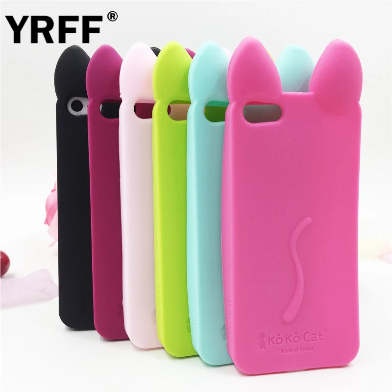 Чехол YRFF для apple iphone 4 4G силиконовый чехол задней панели телефона с 3d мышкой ушками