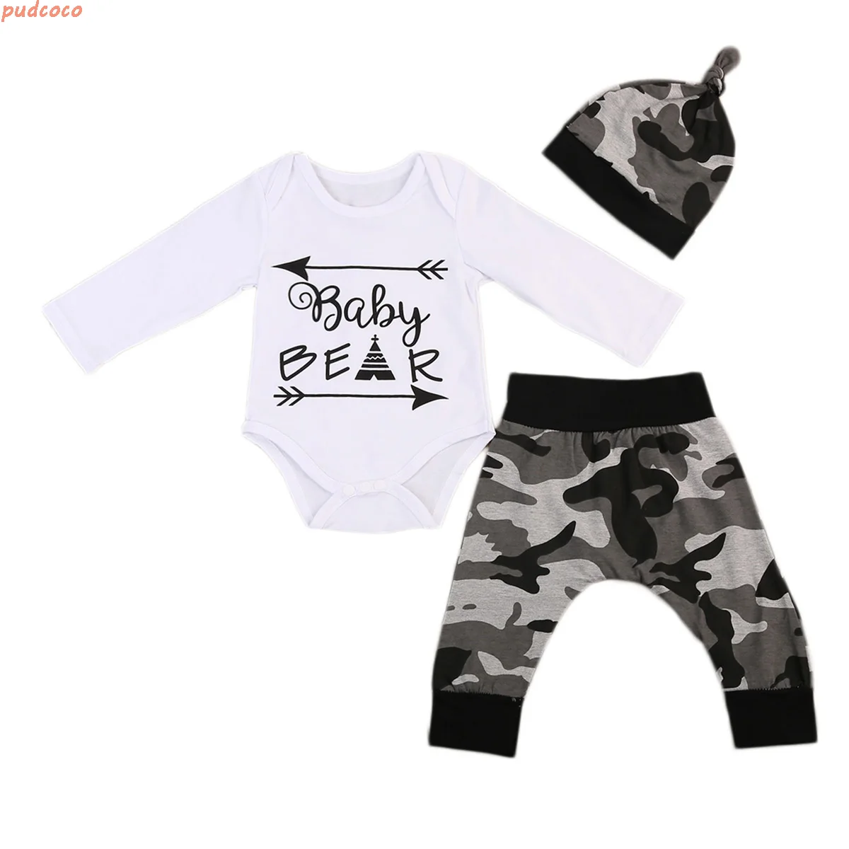 Теплые осенние комплекты одежды из 3 предметов для малышей Детский комбинезон