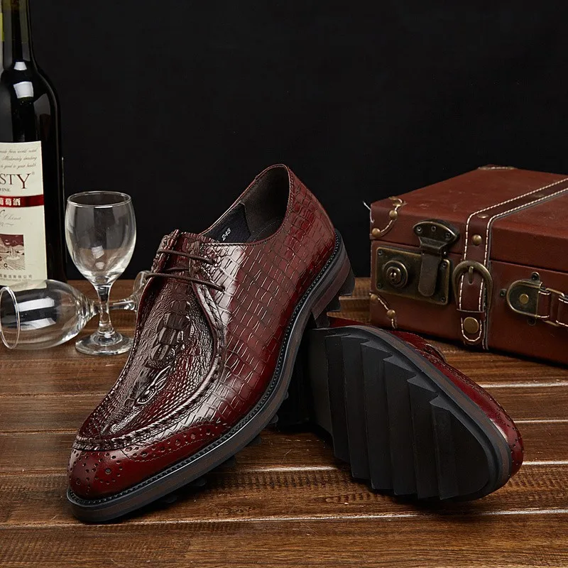 2017 Мода Итальянский Роскошные Мужчины Обувь Из Натуральной Кожи Крокодила