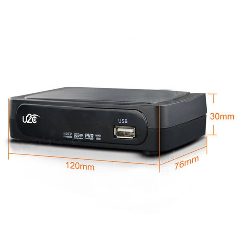 U2C T2 Dvb-T Мини Hd Dvb-T2 Stb H.264 TV box 120 мм цифровой эфирный приемник Декодер каналов