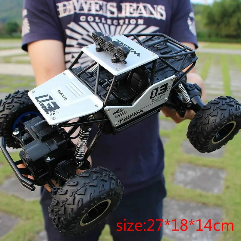 27x17x12cm silver 1:12 1:16 радиоуправляемые автомобили 4WD двойной привод двигателей 2,4 г Электрический радиоприемник дистанционное управление внедорожный Альпинизм Bigfoot автомобиль детские подарочные игрушки для мальчика - Цвет: 27x17x12cm silver