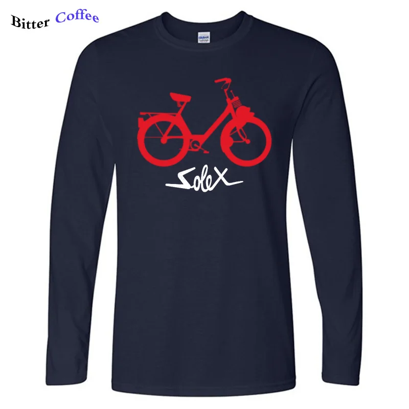 3 Осенняя мужская футболка Velo Solex Homme Youngtimer винтажная велосолекс Cyclo Мужская футболка с принтом и круглым вырезом футболки - Цвет: 3