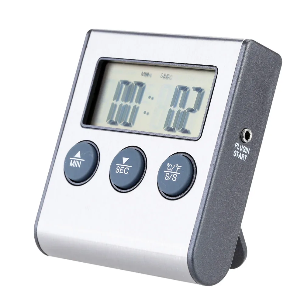 Цифровой термометр для духовки цифровой ЖК-дисплей зондовый пищевой таймер