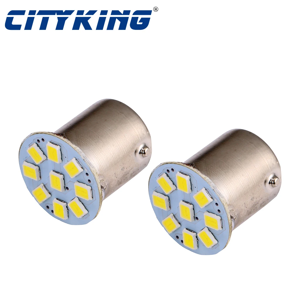 

4 шт., Автомобильные светодиодные ламсветильник S25 1156 ba15s 9 smd 2835 P21W 12 В