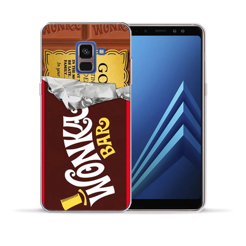 Мягкий чехол из ТПУ с забавным шоколадом для Samsung Galaxy A7 A6 A8 Plus A9 2018 A3 A5 2016 2017 A10 A20 A30