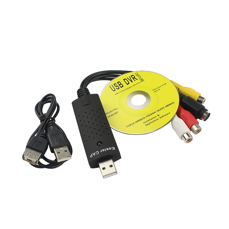 Простой USB 2 0 RCA AV S Video CVBS Аудио Видео более легкий конвертер VHS в DVD кепке карточка
