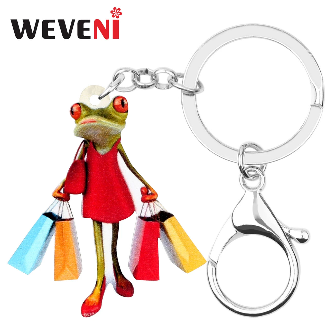 WEVENI акриловые женские Брелоки-лягушки для покупок брелоки-держатели модные