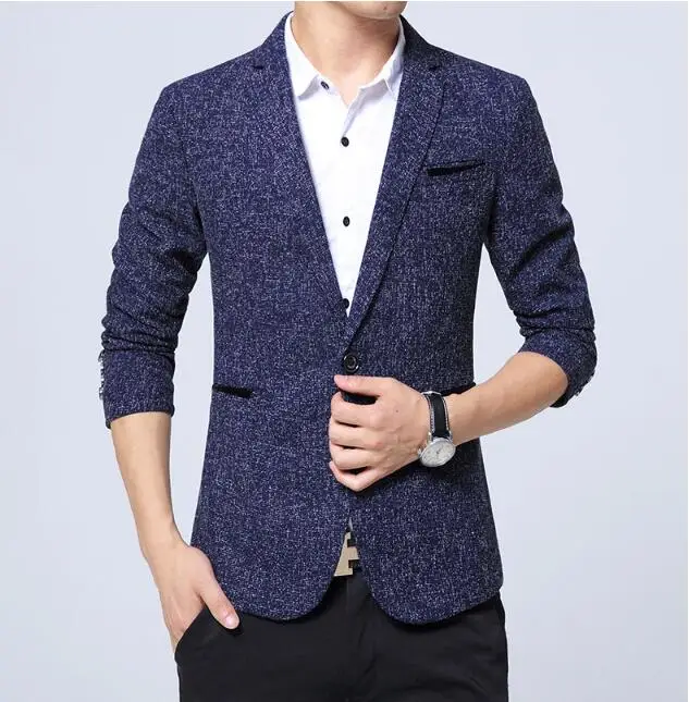 Новинка 2018 весенне-осенний тонкий повседневный мужской блейзер хлопковый
