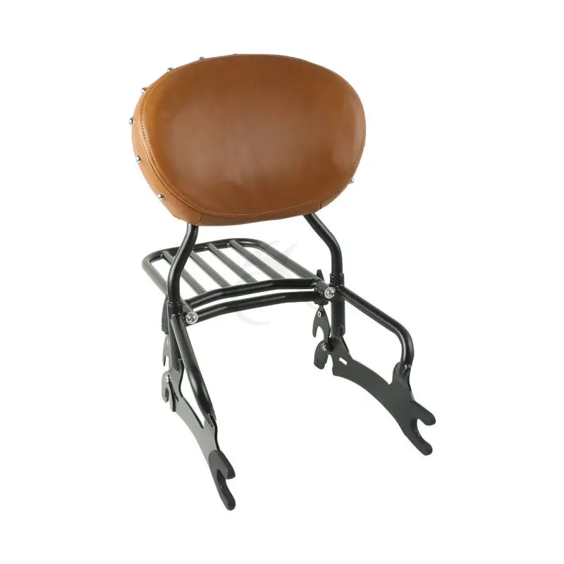 

Motorcycle 12" Backrest Sissy Bar W/ Luggage Rack For Indian Chief Classic Vintage 2014-18 Dark Horse 16-18