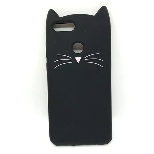 Black Cat Honor 9 Lite чехол для телефона Huawei Honor 9 Lite чехол Fundas 3D милый розовый конь Единорог Ститч Кот Мягкий силиконовый чехол Капа - Цвет: Black Cat