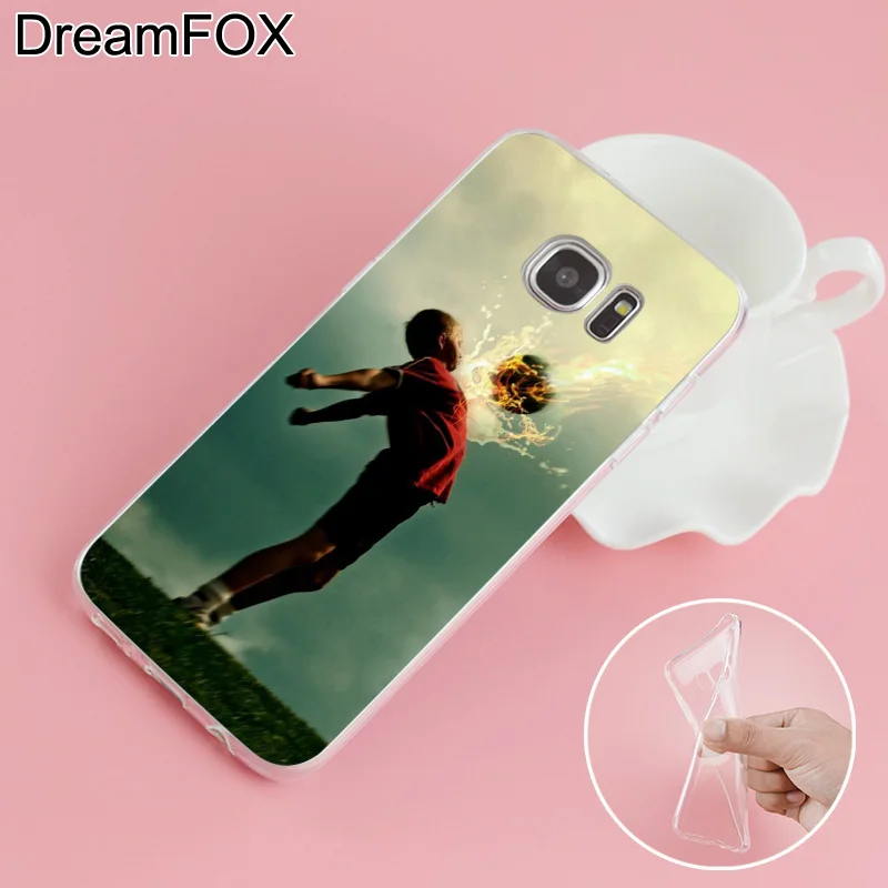 DREAMFOX L165 футбольный мяч Мягкий ТПУ силиконовый чехол для Samsung Galaxy S5 S6 S7 S8 S9 S10 5G S10E Lite