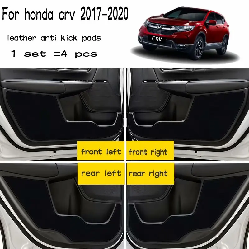 Кожаный коврик для дверей Honda Crv Cr v 5 го поколения 2017 2018 2019 2020 4 шт.|Вкладыши защиты