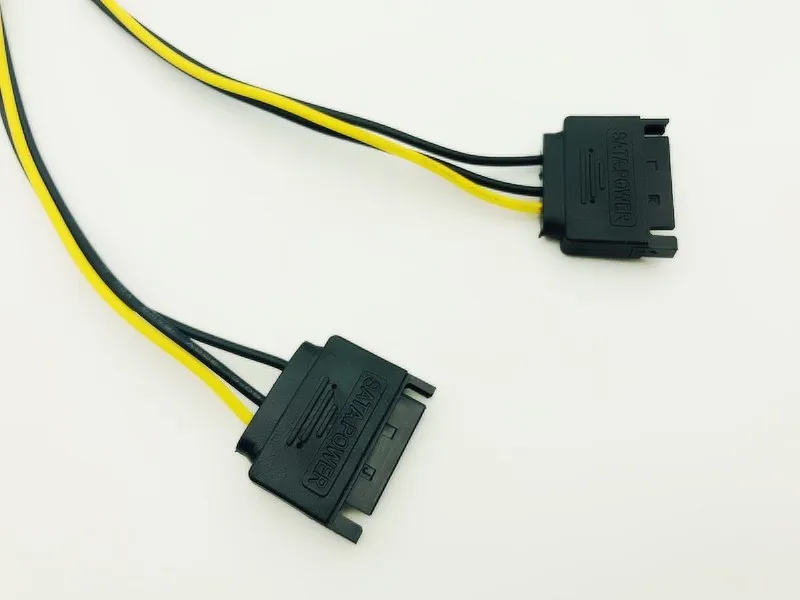 Видеокарта с двойным 15 контактным разъемом SATA папа к 6 контактному PCI E PCIe Express