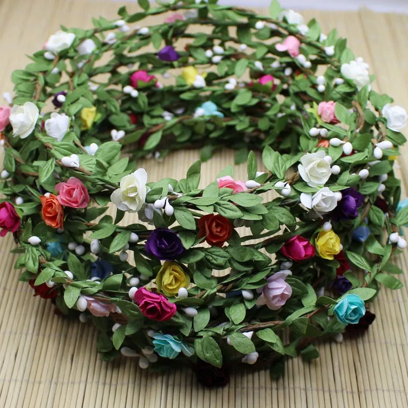 Повязки для волос ручной работы девочек 10 шт./лот маленький бумажный венок