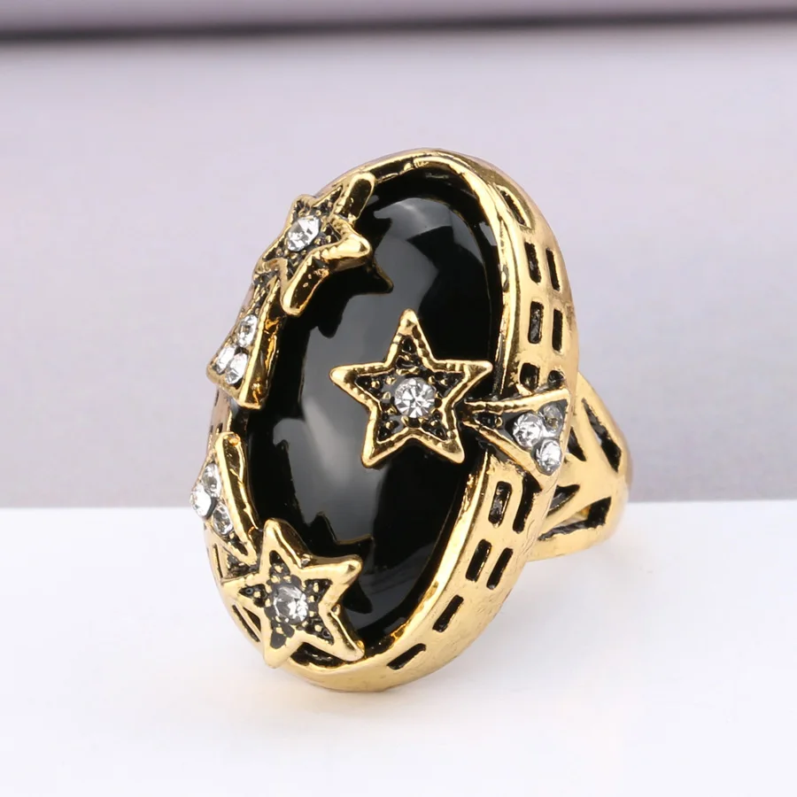 Модные антикварные золотые женские кольца Kinel винтажные Свадебные украшения с