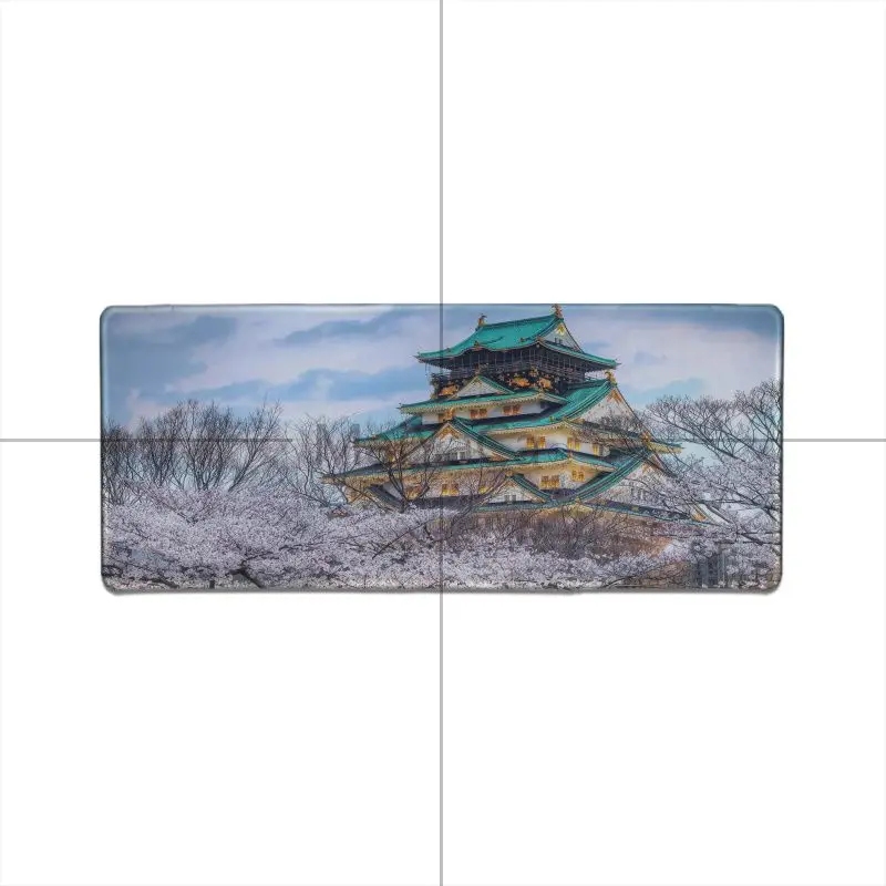 LockEdge 30x80cm MaiYaCa Japan Temple Cherry blossom Sceneary большой коврик для мыши PC компьютерный коврик модный компьютерный коврик для мыши игровой коврик для мыши - Цвет: LockEdge 30x80cm