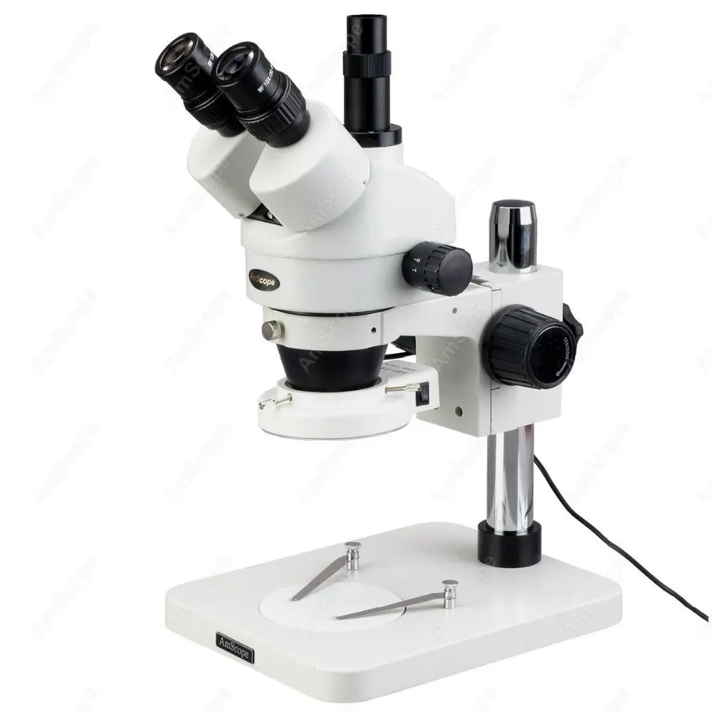 

Trinocular Zoom Stereo Microscope-AmScope Supplies 3.5X-180X Inspection Trinocular Zoom Stereo Microscope +144-LED Compact Light