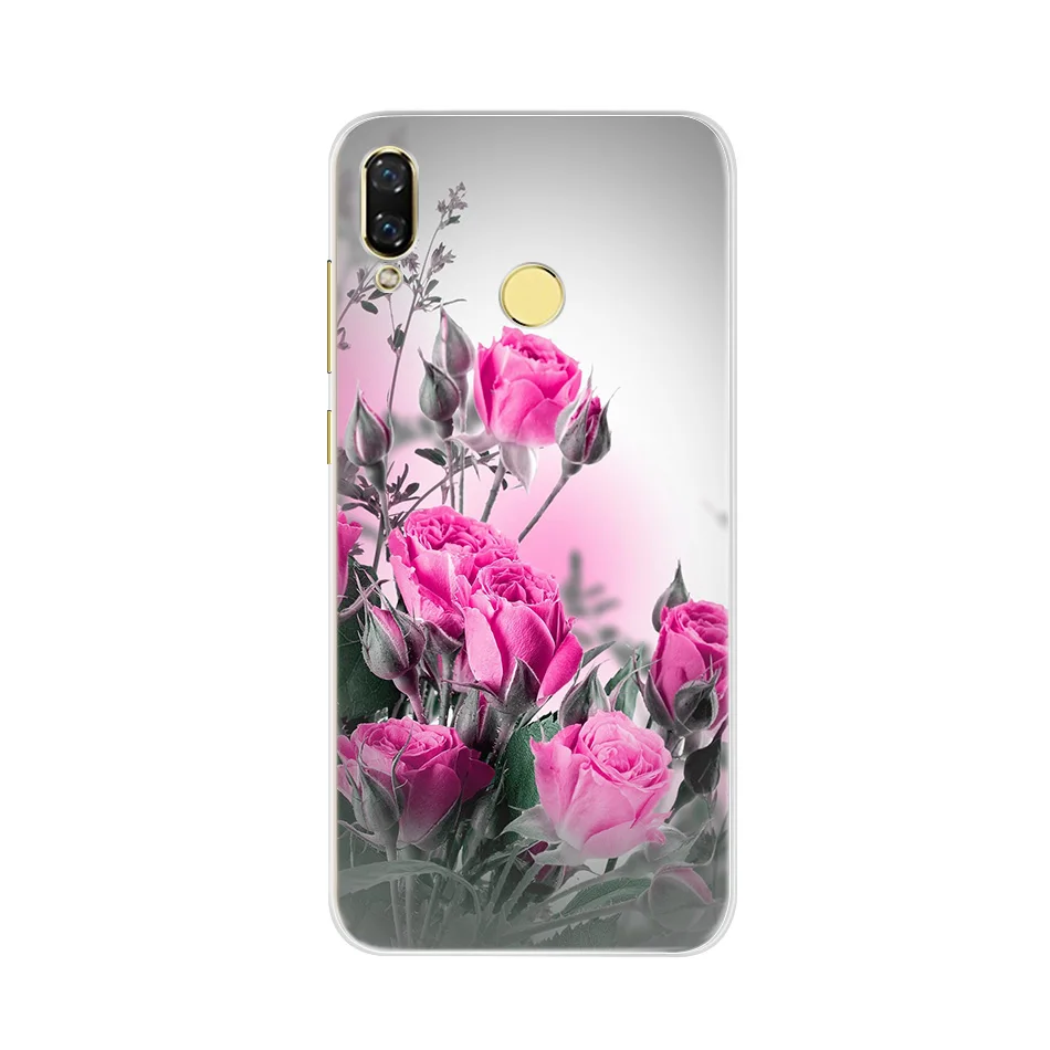 Soft TPU Floral Painted Case For Huawei Nova 3 nova 3i Silicone Back Cover Cases nova3 i Phone Bag | Мобильные телефоны и