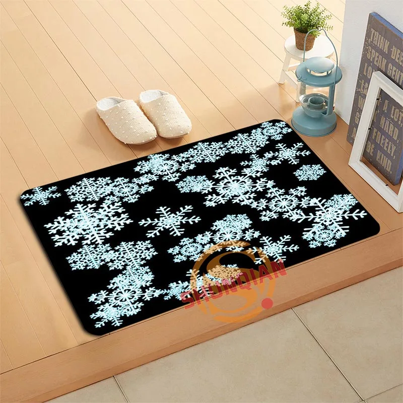 

Custom Snowflake Doormat Bath Mats Foot Pad Home Decor Bathroom Mats Door Mat Floor Mat A320#29