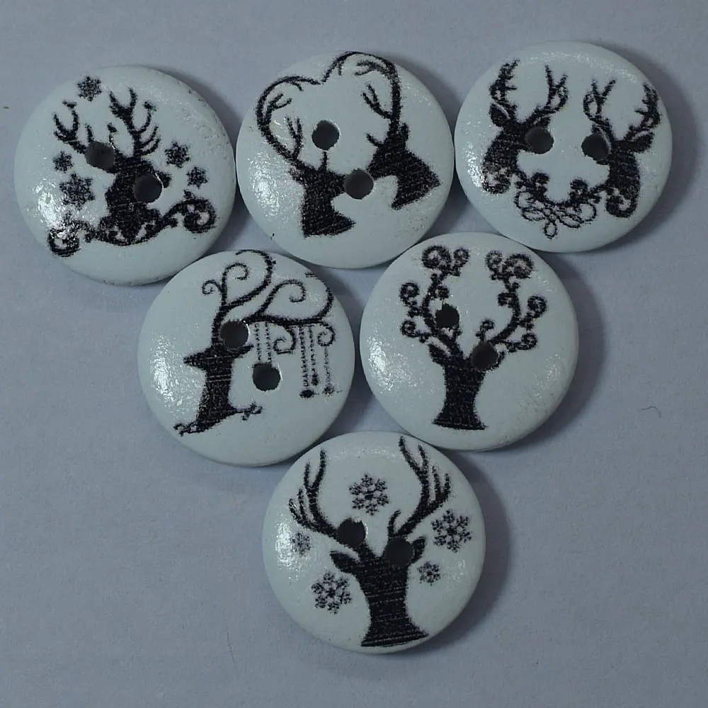 100 шт. круговые пуговицы рандомные смешанные деревянные аксессуары для рукоделия