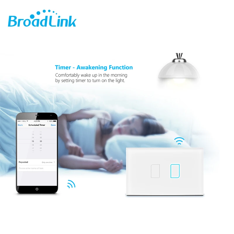 Broadlink TC2 дистанционный переключатель освещения 1 2 3 банды США Стандартный пульт
