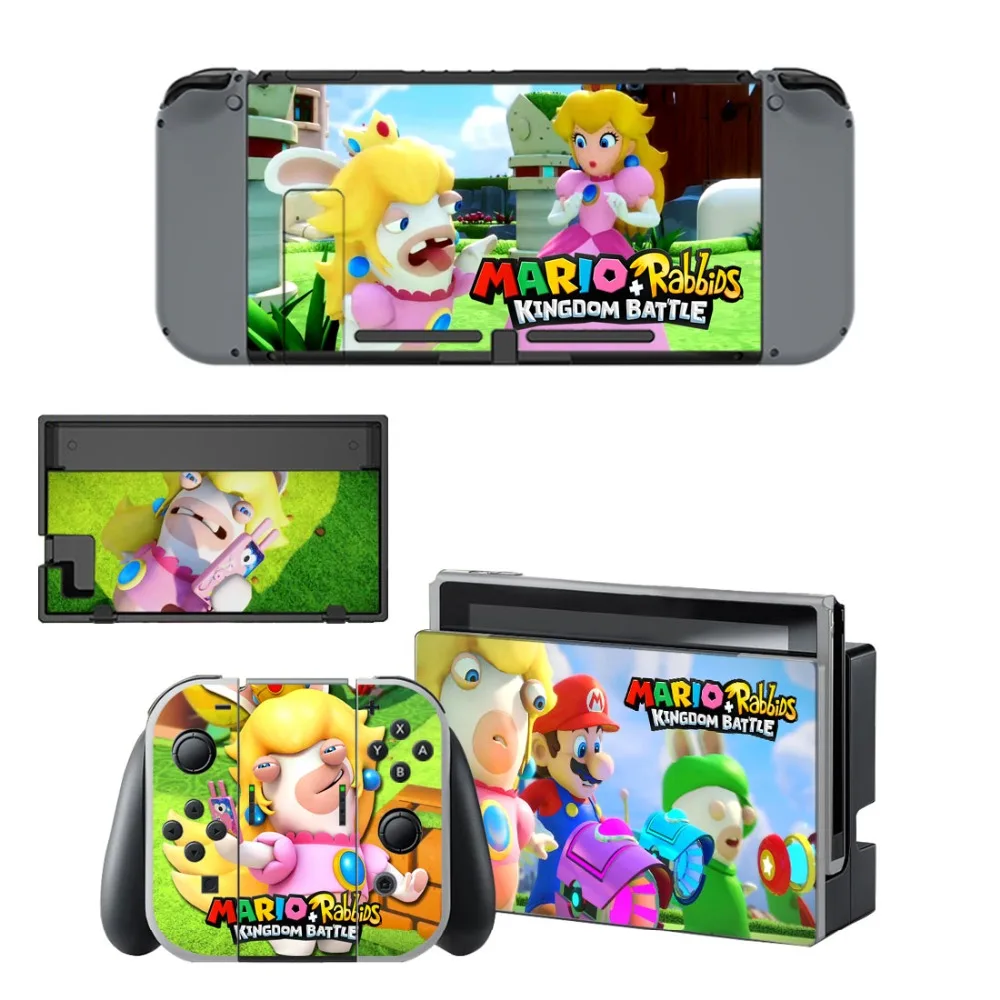 Марио + Rabbids Королевство битва Наклейка виниловая кожа для Nintendo переключатель NS