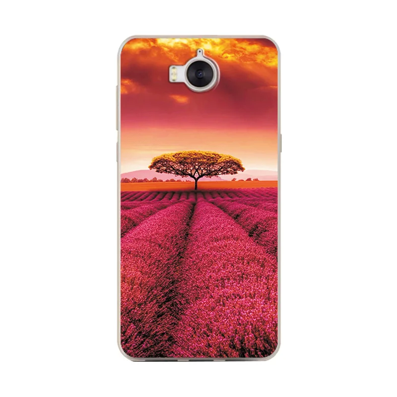 Soft TPU Phone Case For Huawei Y6 2017 MYA-L11 Back Cover Colorful Painted Novelty Shell Para 5.0⟊pa Funda |