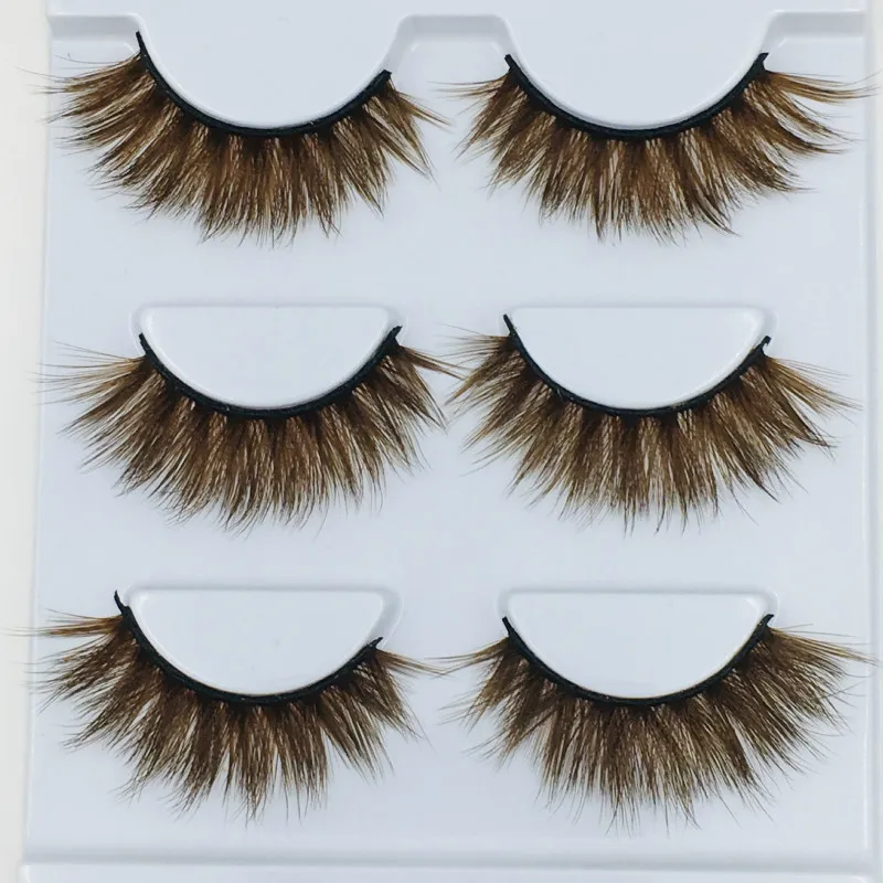 Новые женские модные 3 пары Красочные ручной работы Накладные ресницы макияж