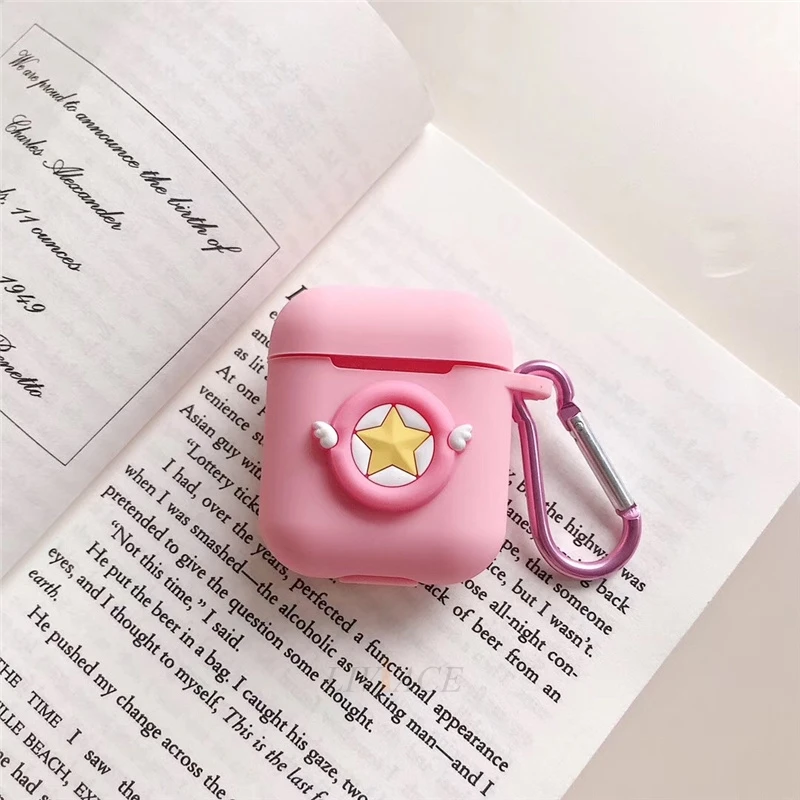 Милый мультяшный силиконовый чехол для оригинальных airpods 1/2 защитный на airpod air pods
