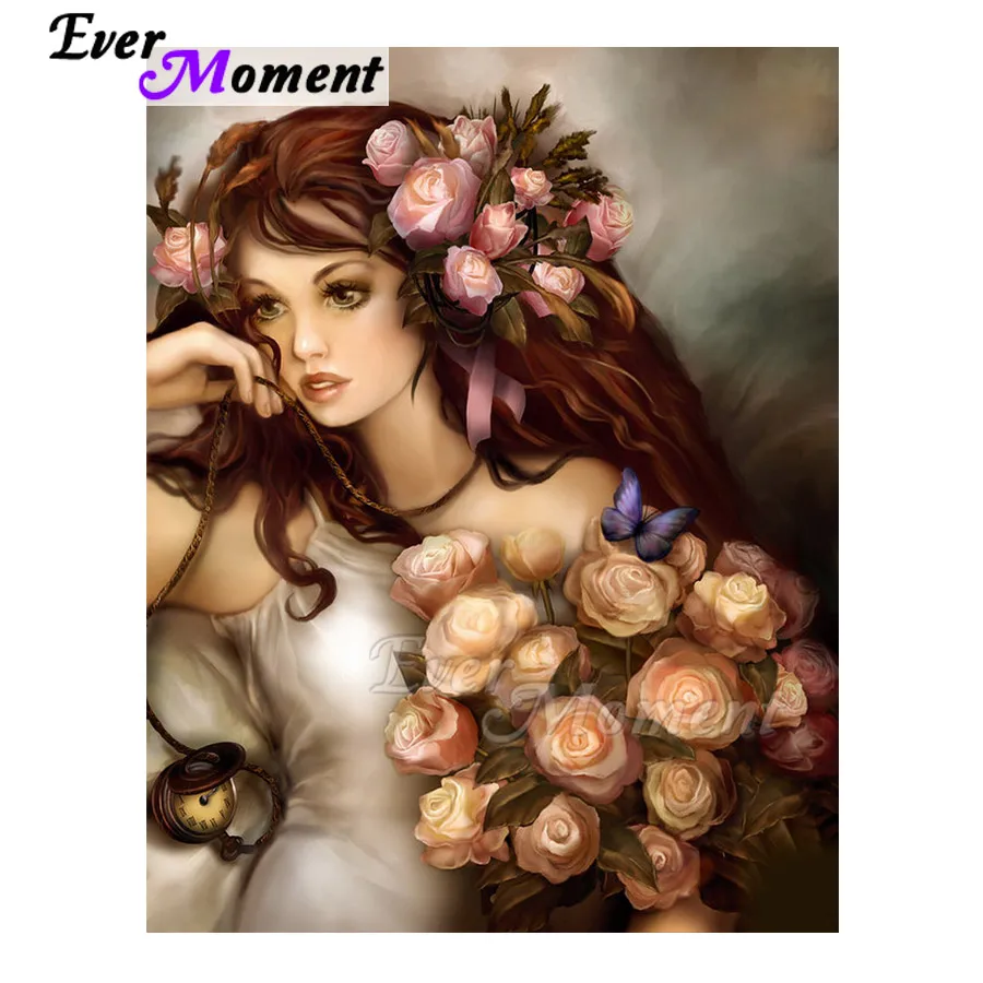 Картина с кристаллами Ever Moment вышивка крестиком для девочек полностью квадратная