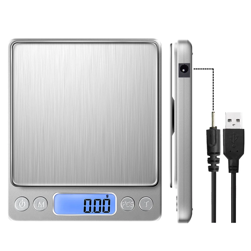 Цифровые Мини весы с питанием от USB 2000 г x 0 1 электронные кухонные из нержавеющей