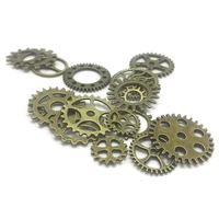 50pcs retro bronze punk mechanical gear creative decorative diy steam gears jewelry accessories antique home decoration parts