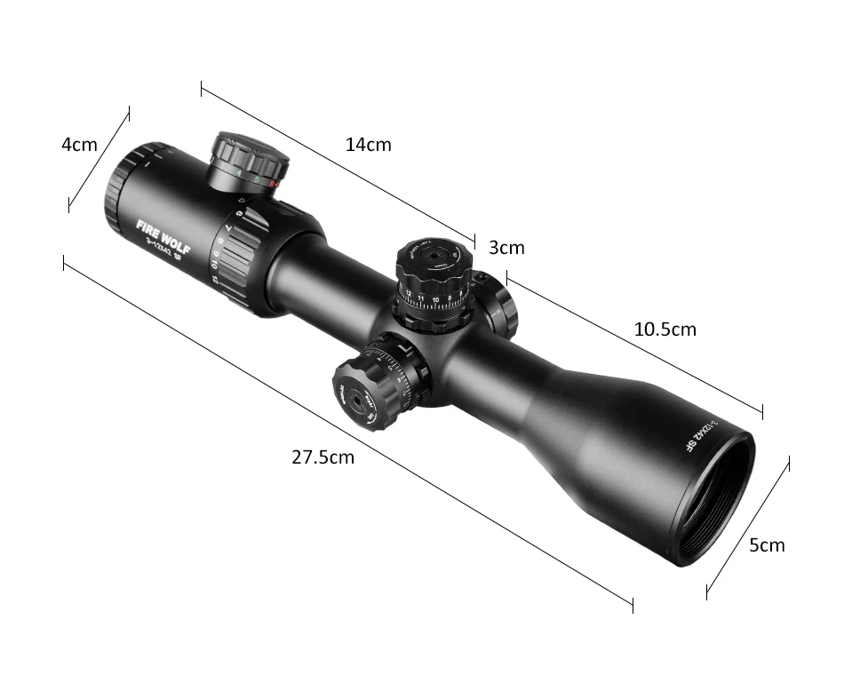 3-12X42 SF оптика охотничий прицел с красным/зеленым Mil Dot сетка страйкбол прицел