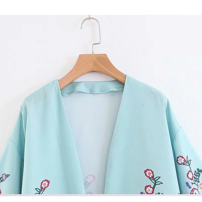 2018 летнее женское кимоно с кисточками и вышивкой верхняя одежда для морского