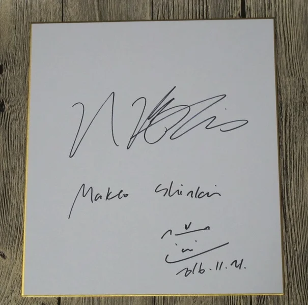 Makoto Shinkai autographed card ваше имя 24*27 см японская версия 12 2016|version| |