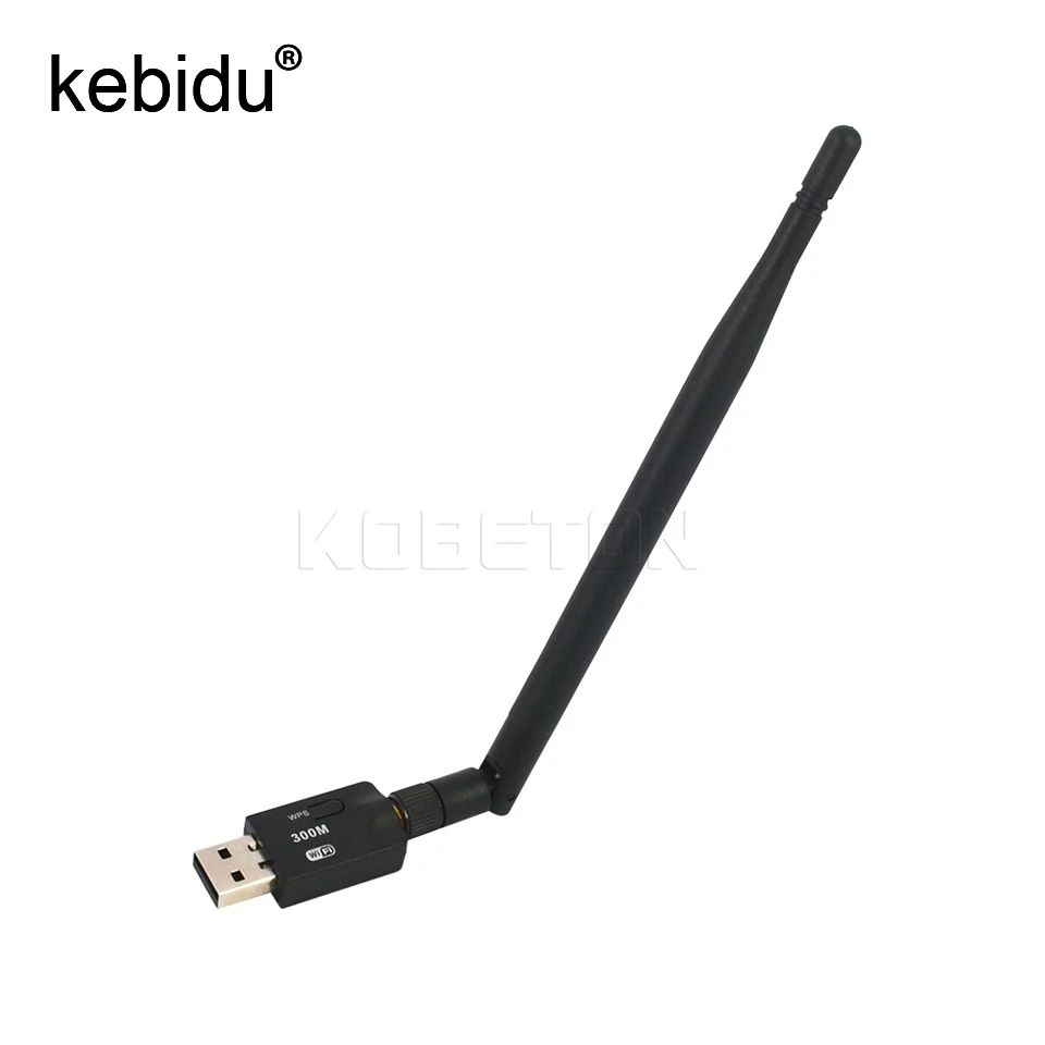 Kebidu 300 Мбит/с USB Wi Fi адаптер 2 0 Беспроводная 4 ГГц сетевая Lan Карта Антенна для Windows
