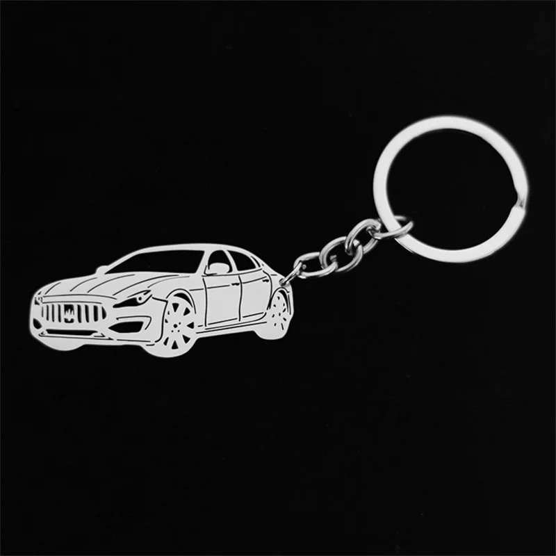 Нержавеющая сталь полые Maserati седан модель подвеска цепочка для ключей
