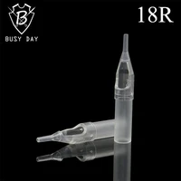 true star 50pcs disposable 18rt tattoo tips 18 round size clear plastic sterile assorted tatoo tip for body art free shipping