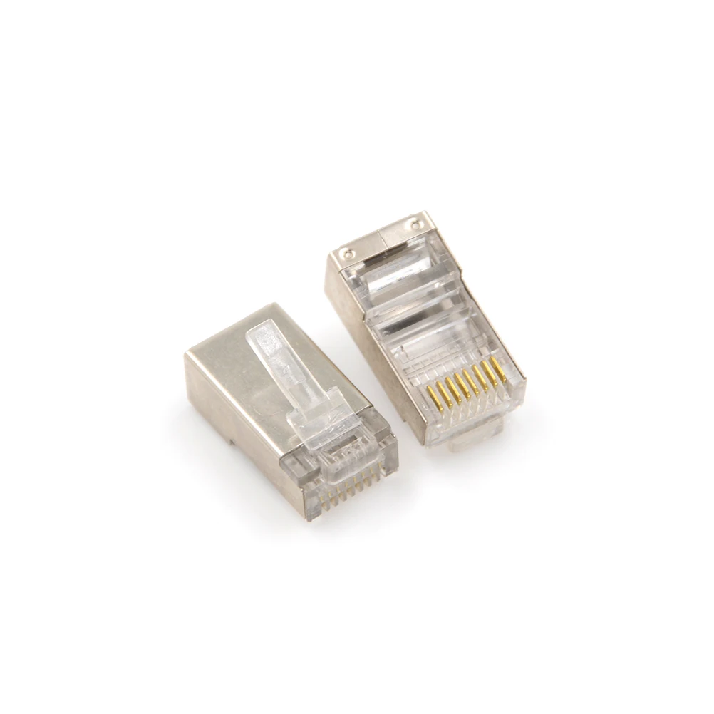 50 шт. многофункциональные RJ45 Cat6 8Pin 8P8C экранированные многожильные обжимные