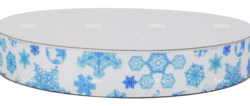 22 выбор 7/" 22 мм зима Рождество снежинки печатных Grosgrain Ленты для DIY Детские Ремесло партия украшения, подарочная упаковка - Цвет: C0985