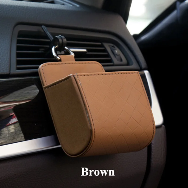 1 шт. SEEYULE коробка для хранения в воздуховод автомобиля из искусственной кожи с