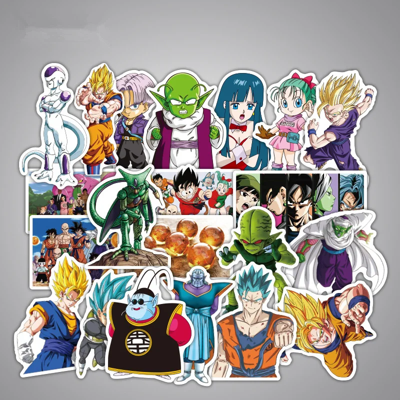 36pcs \ много DBZ Аниме Драконий жемчуг Наклейки Супер Saiyan Goku Мультфильм Скейтборд