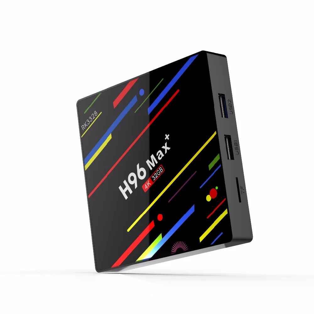 H96 Max Plus Android Smart tv Box 9 0 RK3328 4 Гб ОЗУ 32 ПЗУ ТВ приставка 2 4G &amp 5G двойной Wifi 4K Full HD