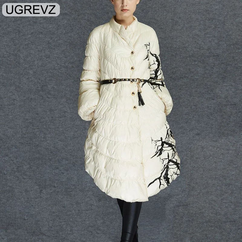 V3802White Женские Модные пуховик с капюшоном теплый длинное пальто плюс Размеры женские парки с гусиным пухом для Для женщин - Цвет: V3802White