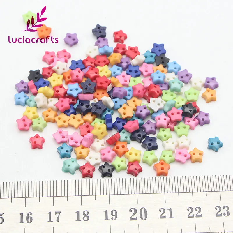 Lucia crafts 100 шт мульти-формы 2 отверстия пуговицы из полимерной глины для скрапбукинга одежда Декоративная Кнопка DIY Швейные аксессуары E0405 - Цвет: style 1  6mm