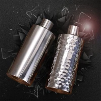 creative 500ml unevenmirror surface water wine bottle vodka whisky flagon188 stainless steel alcohol liquor hip flask with bag