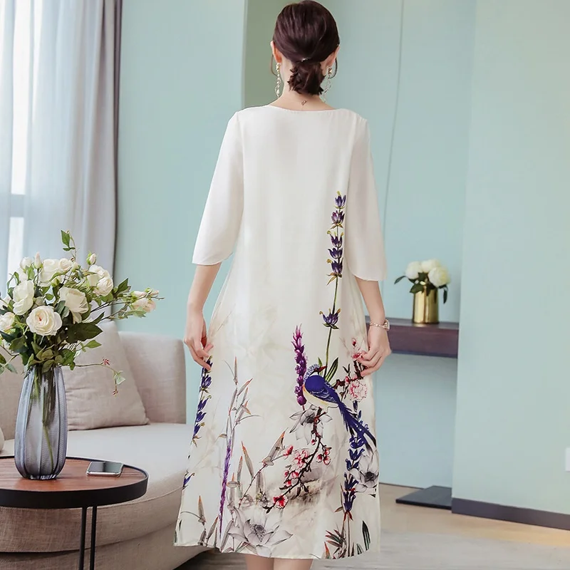 Женское Повседневное платье с рисунком из мультфильма Ao Dai Vietnam винтажное