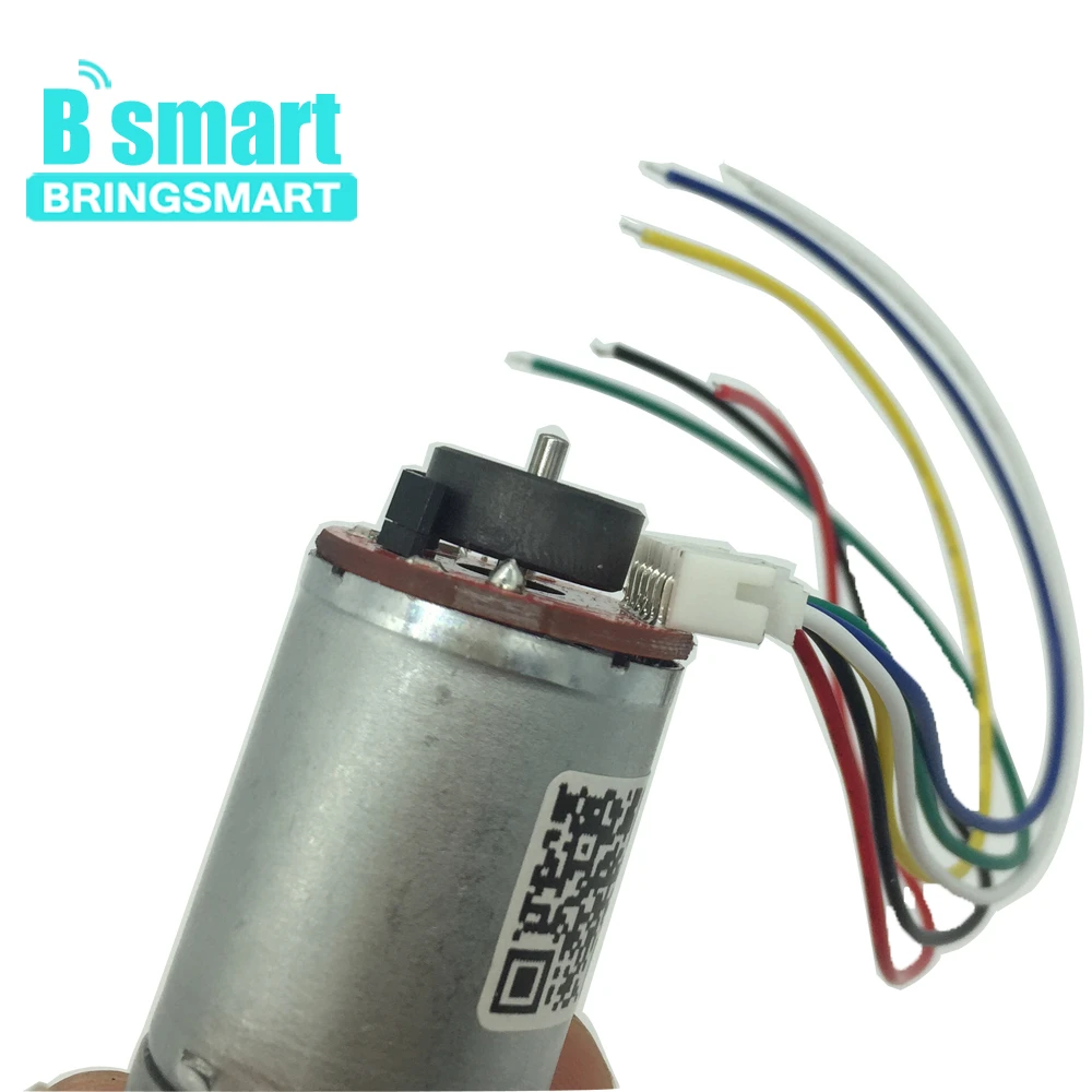 Мини редуктор постоянного тока Bringsmart мотор 12 В 18 1930 об/мин инкодер CW CCW